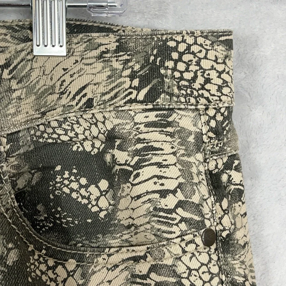 Cabi Womens Jeans‎ Diamondback Snakeskin Skinny Cotton Blend Style 958 Size 14